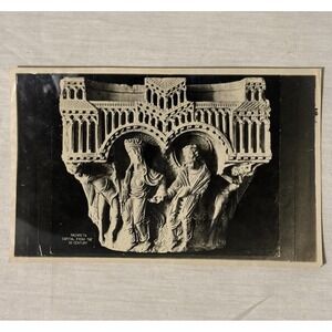 Vintage Photo‎ Nazareth Capital 12th Century Biblical Carving Holy Land Souvenir